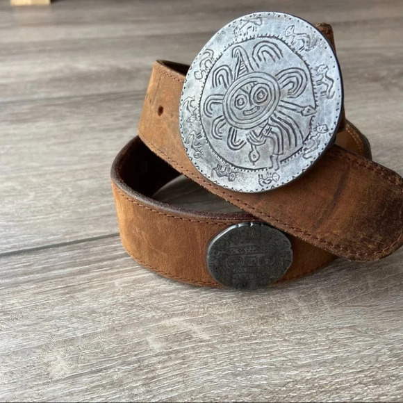 Vintage Kudos Boho Western Leather Belt - Picture 4 of 14